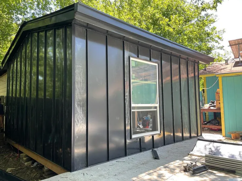 Black standing seam metal wall panels for Metal Roof Installation in Westmoreland