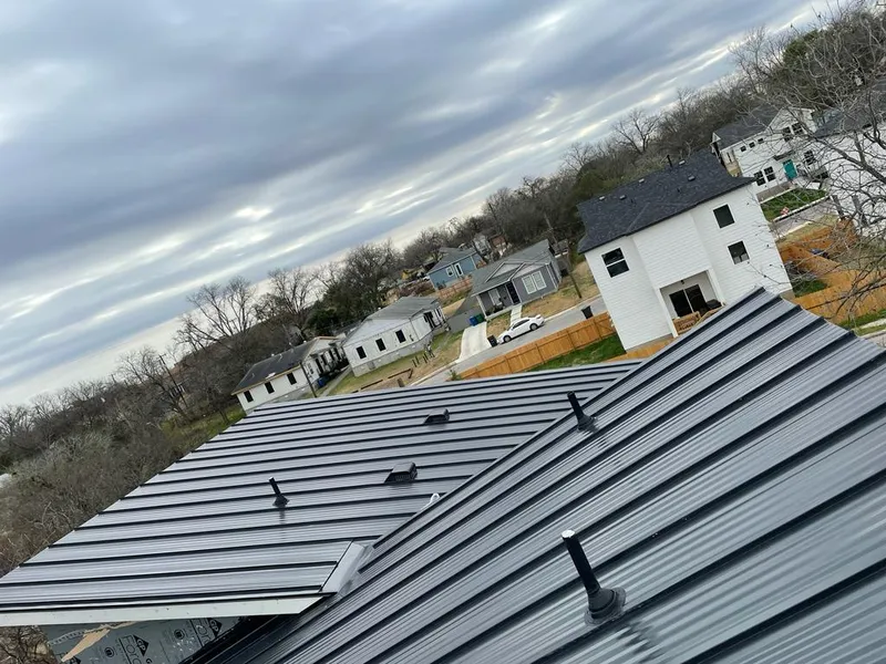 Standing seam metal roof panels with vents for Skylight Repair in Westmoreland